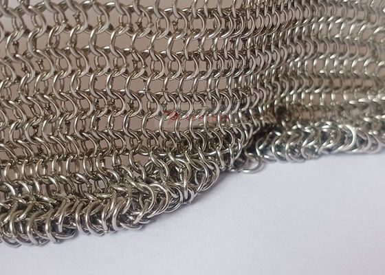 Malla de anillo de cota de malla de 0,53x3,81 mm como cortinas de malla metálica