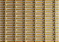 Malla de alambre decorativa prensada, malla de acero arquitectónica en el color oro para la oficina