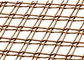 Tela de malla metálica tejida arquitectónica de cobre amarillo antigua con el alambre plano de acero inoxidable