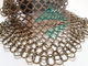 decoración de la pañería de Ring Mesh Is For Partition Curtain del metal del cobre de la antigüedad del alambre de la armadura de 2m m 20m m Chainmail