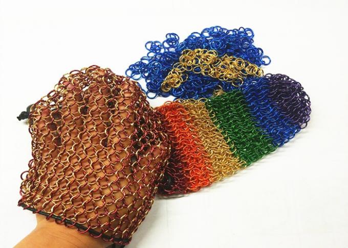 Aleación de aluminio anodizada coloreada Chainmail alrededor de Ring