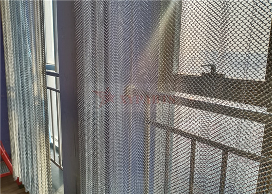 Metal de aluminio de plata Mesh Drapery de la bobina 1.2x8x8m m como cortinas de la pantalla de la ventana