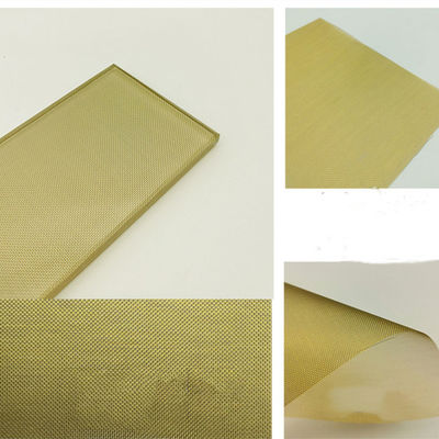 Vidrio laminado de tejido de malla metálica de oro