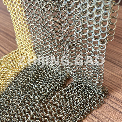Arquitectónico Metal redondo de anillo de malla cortina Ss electroplataje