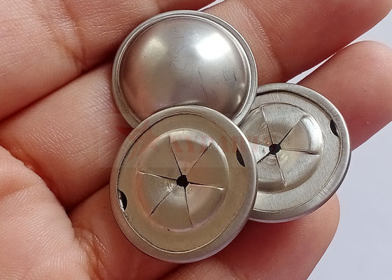 Capas de cúpula autobloqueables de acero inoxidable de 22 mm para alfileres aislantes