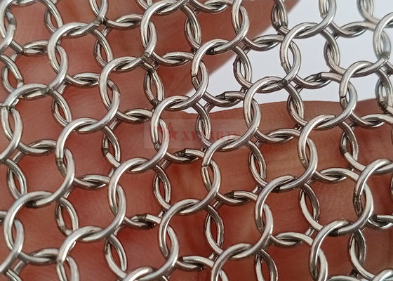 Malla de anillo de metal de tipo soldado para decoración de arquitectura