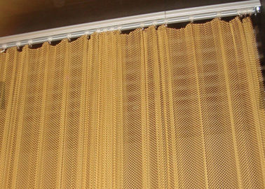 cortina de la malla metálica del diámetro 4m m Decoraive de los 0.8MM, pañería de la bobina del metal para el recubrimiento de paredes