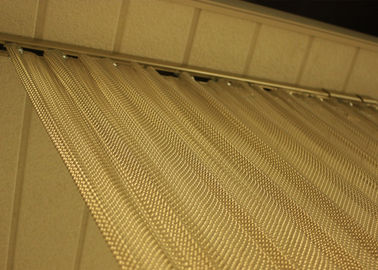 Cortina de aluminio de la malla de alambre del metal de la bobina de la decoración con final superficial de encargo