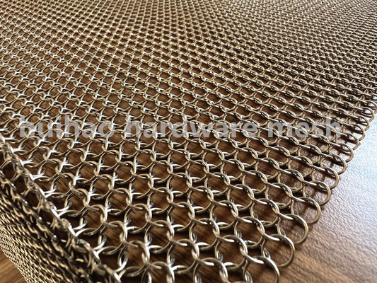 Anillos redondos de acero de Mesh Curtain Chainmail Weave Stainless del metal del peso de 7,27 libras