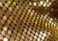 decoración brillante del hotel o del restaurante de Mesh Fabric Curtains Gold For del metal de 4m m