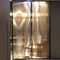 Pantalla de ducha de bronce de Mesh Art Laminated Glass del alambre de cobre