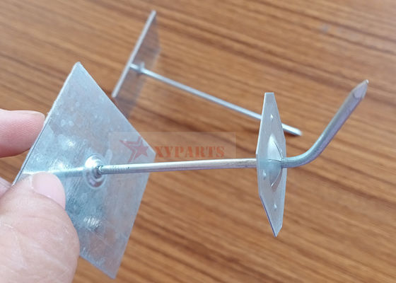4-1/2" Pinos de aislamiento de base adhesiva Acero galvanizado para fijar el envase de conducto o el tablero aislante