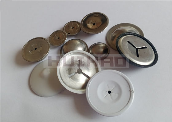 12 calibre de cúpula de aluminio tapa 1-1 / 2 "con acero inoxidable auto-bloqueador de lavadora insertado