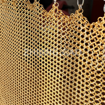 Anillos Tipo Soldadura Color Oro Anillo Malla 12 Mm