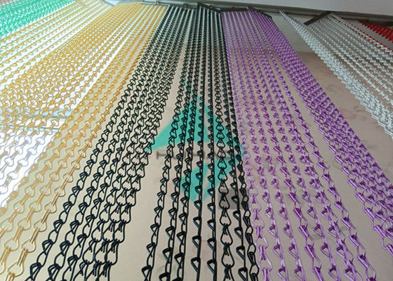 Cortina de doble gancho decorativa de aluminio para cortinas de ducha