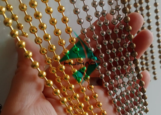 Cortina de cadena de cuentas de red metálica para divisores de habitaciones