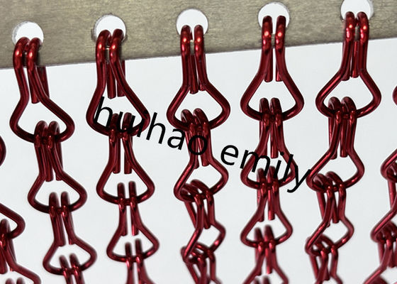 Cortina de pantalla de mosca de aluminio con enlace de cadena decorativo personalizado