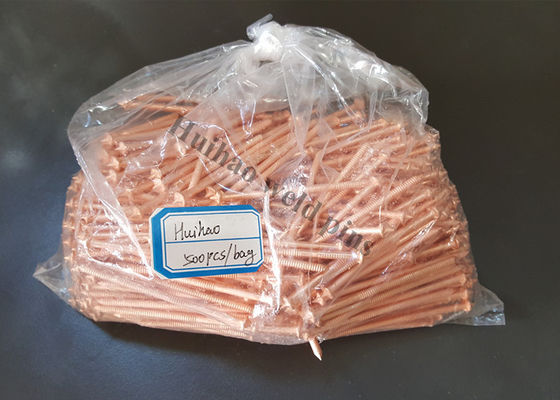 Pines de soldadura por descarga de condensador CD con punta cónica, acero dulce cobreado