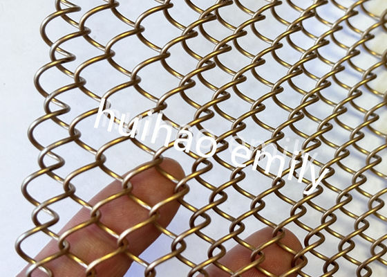 8x8mm Apertura de aluminio de malla de bobina de metal como cortina divisora del espacio