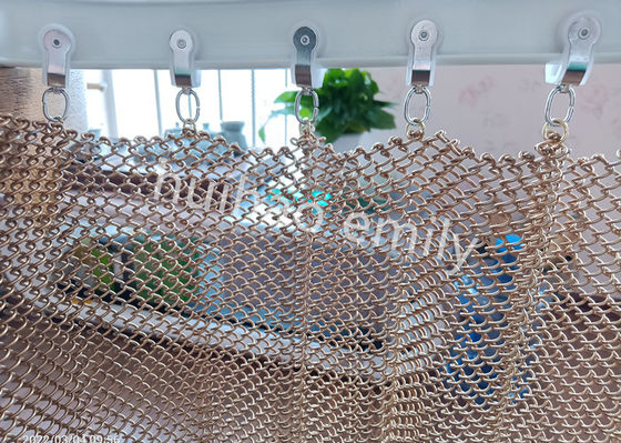 1.2mm de alambre de aluminio de malla de metal cortinas para la decoración de restaurantes