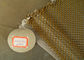 Pañería de aluminio de la malla metálica del color de oro para adornar la cortina de la malla de la chimenea