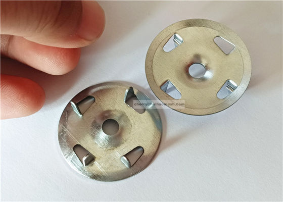 Lavadoras de fijación metálicas de 4 garras para placas de yeso, placas de aislamiento de extrusión, placas térmicas, placas de retroceso fijas