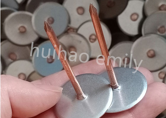 Pin de soldadura de cabeza cubierta de cobre de 38 mm para conductos de aislamiento