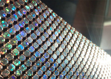 4 mm de color dorado de aluminio Sequin malla metálica para la decoración del hotel