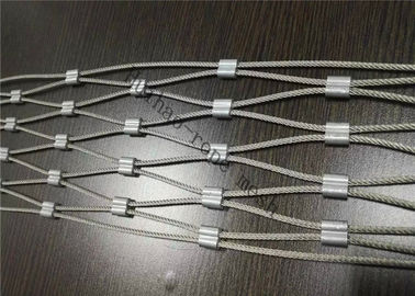 Flexible de acero inoxidable malla de cuerda de ferrule para la seguridad de la malla del zoológico