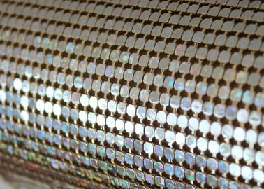 4 mm de color dorado de aluminio Sequin malla metálica para la decoración del hotel