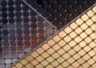 4 mm de color dorado de aluminio Sequin malla metálica para la decoración del hotel