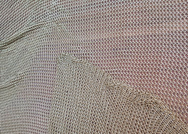 Malla de anillo metálico para cortinas arquitectónicas para mampara de pared aislante