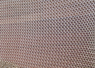 Malla de anillo metálico para cortinas arquitectónicas para mampara de pared aislante