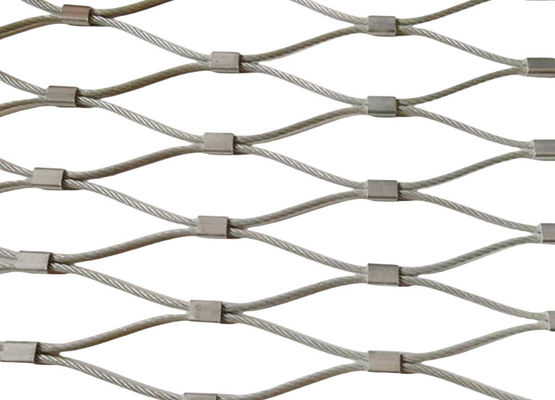 Flexible de acero inoxidable malla de cuerda de ferrule para la seguridad de la malla del zoológico