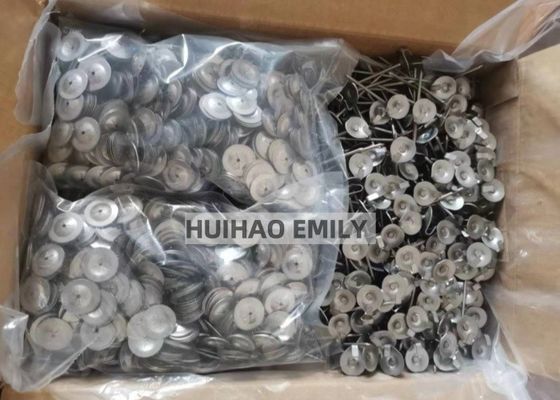 14 Ga acero inoxidable 304 anclajes de lazo pines para chaquetas de aislamiento térmico