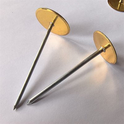 12 Ga X 70 mm Cabeza de copa de acero galvanizado pines soldados para aislamiento de conductos HVAC