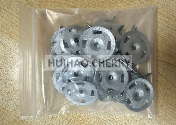 Los elementos de fijación de las placas de aislamiento de acero galvanizado para lavadoras de 1-1/4" para tapones de madera o metal