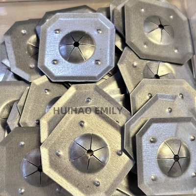 Arandela cuadrada de acero galvanizado de 32 mm con autobloqueo para fijar pines de aislamiento de 2,7 mm
