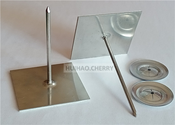 4-1/2" Pinos de aislamiento de base adhesiva Acero galvanizado para fijar el envase de conducto o el tablero aislante