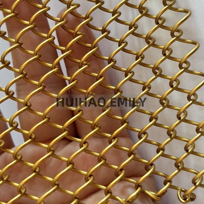 Cortina de malla metálica flexible de aluminio y aleación metálica de 0,8 mm x 8 mm