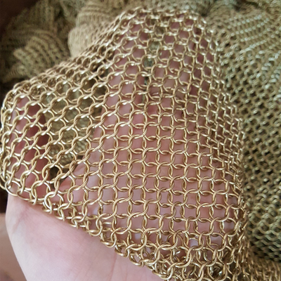 Accesorios para el interior funcional con malla de anillo de malla de cadena de oro