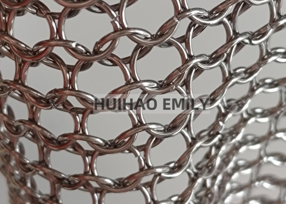 Cortina de malla metálica soldada de 0,8x7 mm para decoración de interiores