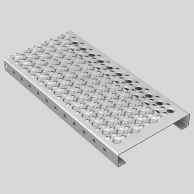Paneles de malla arquitectónica de aluminio perforado para plataformas de rejilla Grip Strut