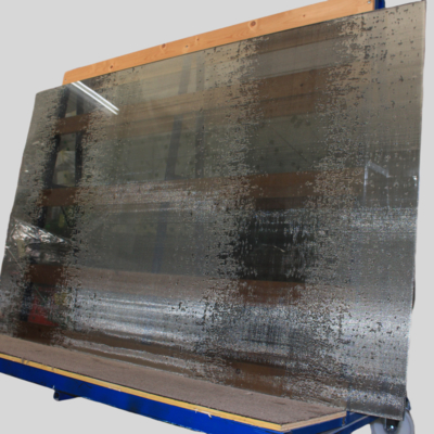 Vidrio de color tintado laminado con malla de alambre para fachadas de edificios