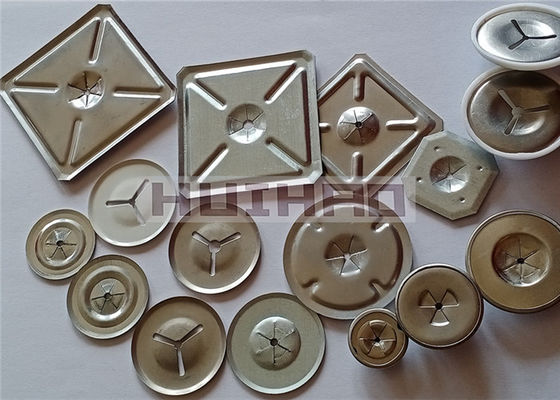 Lavadoras de acero inoxidable cuadradas de autobloqueo de 2 1/2" usadas para fijar pines aislantes
