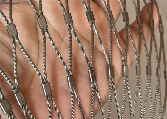 Valla de malla de cable de acero inoxidable flexible y duradera para relleno de barandilla
