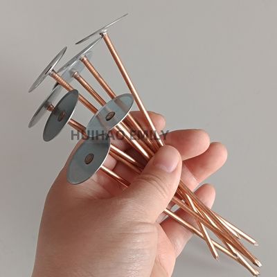 Clavijas de aislamiento de cabeza de copa de acero galvanizado soldadas a chapa metálica de conductos