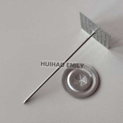 50 mm base perforada de lana de roca fijación de alfileres de aislamiento con tapa de cúpula Lavadora