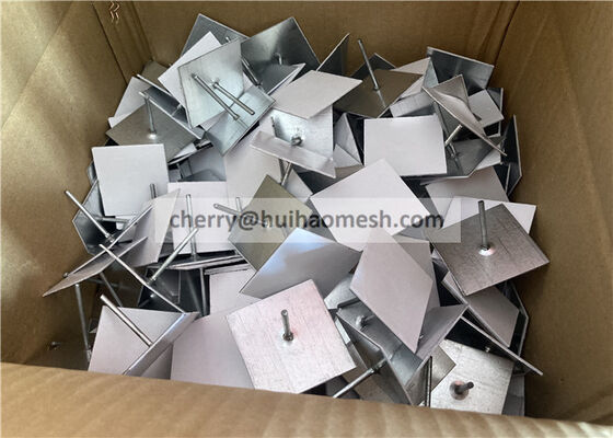 Pinos de aislamiento de paredes o techos de acero zincado y lavavajillas (63 mm de largo) con base adhesiva (adhesiva)