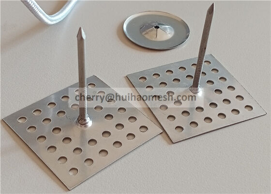 Pinos de fijación de aislamiento de base perforados de 2 x 2 pines de acero galvanizado o acero inoxidable